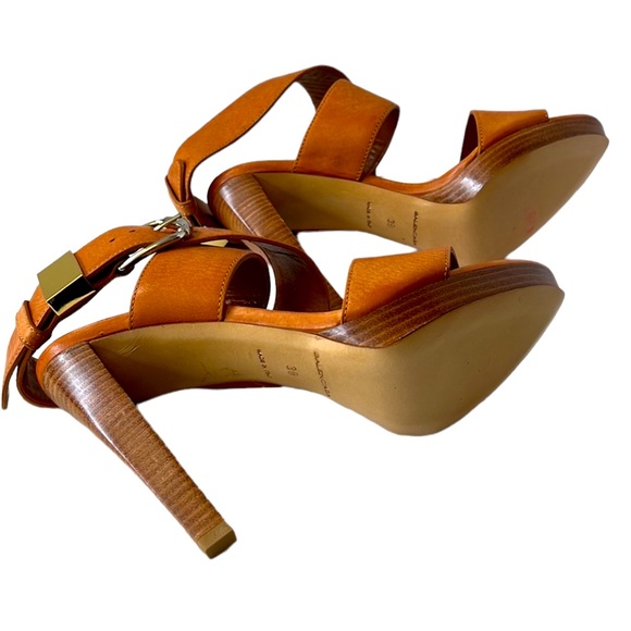 Balenciaga Wide Strap Leather Heels, size 38 - Picture 9 of 14